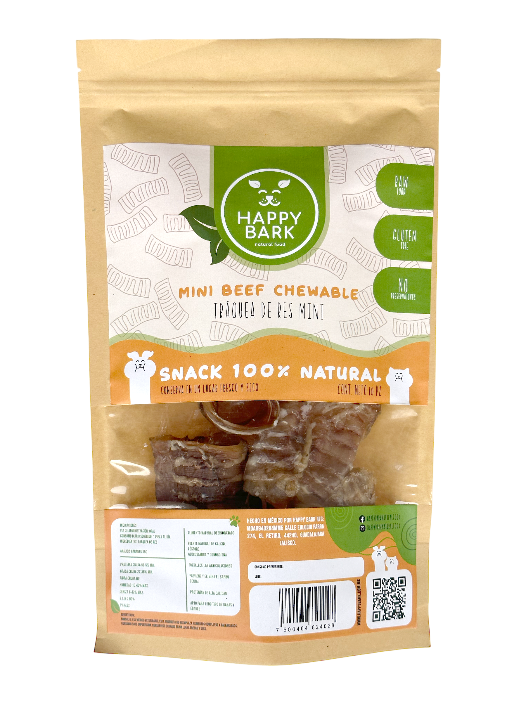 Tráquea de res deshidratada